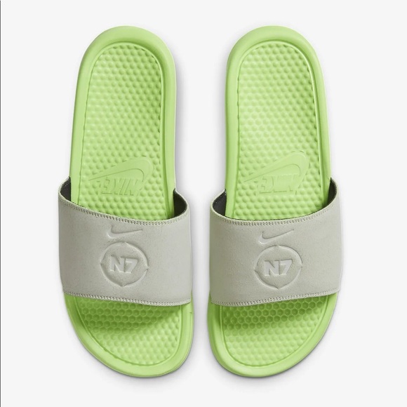 lime green nike sandals